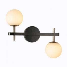 ARANDELA ROMAI 34X36X15CM METAL E VIDRO ONIX, DOURADO E FOSCO | NORDECOR 2193 ARANDELA ROMAI 34X36X15CM METAL E VIDRO ONIX, DOURADO E FOSCO | NORDECOR 2193