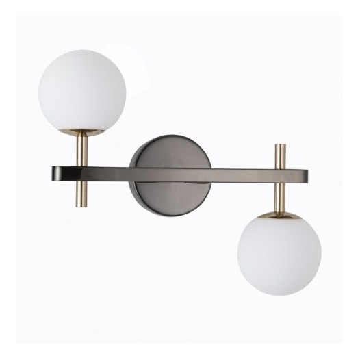 ARANDELA ROMAI 34X36X15CM METAL E VIDRO ONIX, DOURADO E FOSCO | NORDECOR 2193 ARANDELA ROMAI 34X36X15CM METAL E VIDRO ONIX, DOURADO E FOSCO | NORDECOR 2193