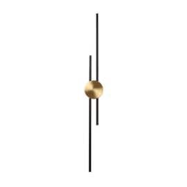 ARANDELA SIGNO N/A PRETO + DOURADO ESCOVADO 1220X60 LED 22W 3000K 1430LM BIVOLT | USINA IMPORTS UI20086/22PTDR-ES ARANDELA SIGNO N/A PRETO + DOURADO ESCOVADO 1220X60 LED 22W 3000K 1430LM BIVOLT | USINA IMPORTS UI20086/22PTDR-ES