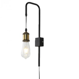 ARANDELA SLIM 43X16X26CM METAL PRETO E DOURADO | NORDECOR 2014 ARANDELA SLIM 43X16X26CM METAL PRETO E DOURADO | NORDECOR 2014