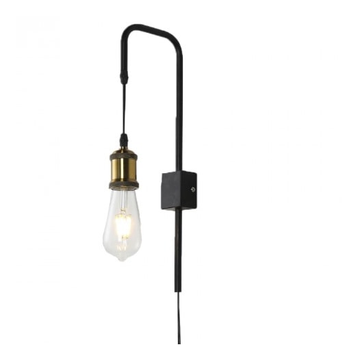 ARANDELA SLIM 43X16X26CM METAL PRETO E DOURADO | NORDECOR 2014 ARANDELA SLIM 43X16X26CM METAL PRETO E DOURADO | NORDECOR 2014