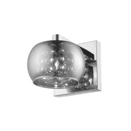 ARANDELA SOHO METAL E VIDRO CROMADO E TRANSPARENTE 1X69 | BELLA ILUMINAÇÃO HO7616CR ARANDELA SOHO METAL E VIDRO CROMADO E TRANSPARENTE 1X69 | BELLA ILUMINAÇÃO HO7616CR