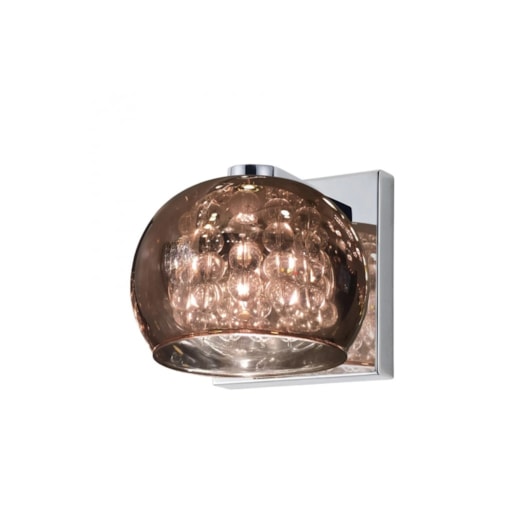 ARANDELA SOHO METAL E VIDRO CROMADO TRANSPARENTE E COBRE | BELLA ILUMINAÇÃO HO7616CO ARANDELA SOHO METAL E VIDRO CROMADO TRANSPARENTE E COBRE | BELLA ILUMINAÇÃO HO7616CO