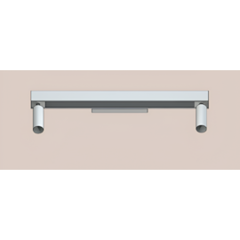 ARANDELA T8 PERFIL LINEAR COM 2 SPOTS 123X5X6CM 1X T8 2X HALOPIN G13/G9 | BELLUCE G0130/2