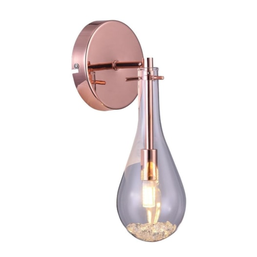 ARANDELA TEAR 2XG9 30X12X13CM VIDRO, CRISTAL E METAL TRANSPARENTE E COBRE | STUDIOLUCE WHITE AR1433 ARANDELA TEAR 2XG9 30X12X13CM VIDRO, CRISTAL E METAL TRANSPARENTE E COBRE | STUDIOLUCE WHITE AR1433