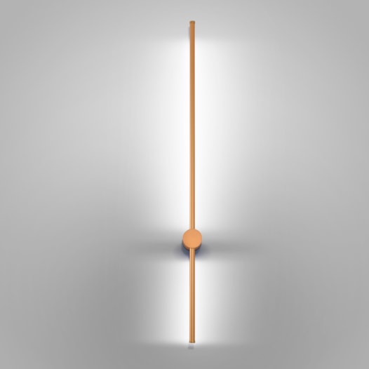 ARANDELA TENUES Ø100CM LED 10W 2700K ALUMÍNIO DOURADO | +LUZ AR-133/10.100DF ARANDELA TENUES Ø100CM LED 10W 2700K ALUMÍNIO DOURADO | +LUZ AR-133/10.100DF