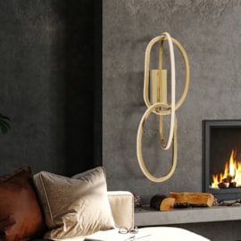 ARANDELA TIFFEL 18X74CM LED 45W 3000K METAL E SILICONE DOURADO | +LUZ AR-173/45.74DO ARANDELA TIFFEL 18X74CM LED 45W 3000K METAL E SILICONE DOURADO | +LUZ AR-173/45.74DO