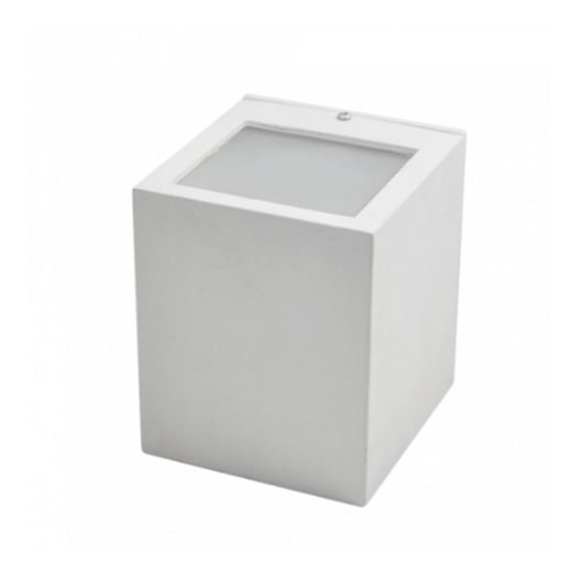 ARANDELA TINO RETANGULAR FACHO DUPLO ABERTO EXTERNO 10,5X9,2X8,9CM ALUMÍNIO BRANCO | NORDECOR 2045