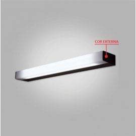 ARANDELA TORO RETANGULAR INTERNO 1 TUBULAR T8 60CM 70X10CM ALUMÍNIO E ACRÍLICO | USINA 16400/70 ARANDELA TORO RETANGULAR INTERNO 1 TUBULAR T8 60CM 70X10CM ALUMÍNIO E ACRÍLICO | USINA 16400/70