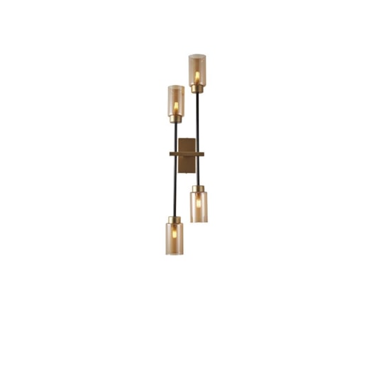 ARANDELA TOSH DUO 4XG9 DOURADO FOSCO E PRETO | NORDECOR 2554 ARANDELA TOSH DUO 4XG9 DOURADO FOSCO E PRETO | NORDECOR 2554