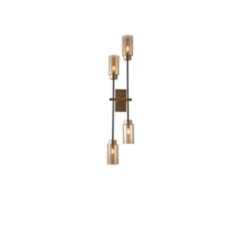 ARANDELA TOSH DUO 4XG9 DOURADO FOSCO E PRETO | NORDECOR 2554 ARANDELA TOSH DUO 4XG9 DOURADO FOSCO E PRETO | NORDECOR 2554