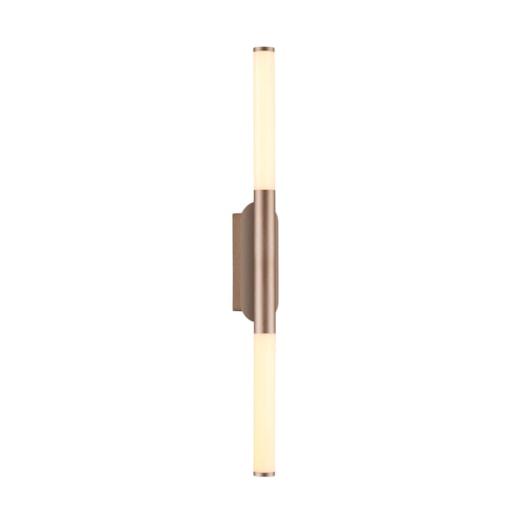 ARANDELA TUBO 60X6,2CM 14W 3000K ALUMÍNIO E ACRÍLICO MARROM FOSCO | +LUZ AR-130/14.60MF