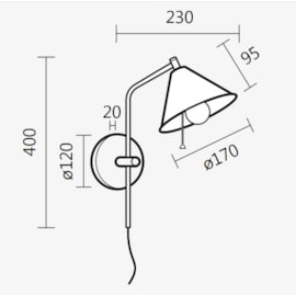 ARANDELA ZURICK 40X17X23CM ALUMÍNIO | SPOTLINE 863/1 ARANDELA ZURICK 40X17X23CM ALUMÍNIO | SPOTLINE 863/1