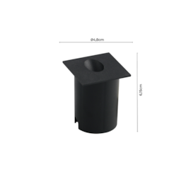 BALIZADOR DE EMBUTIR LED FERY EXTERNO 3000K 2,4W BIVOLT 4,2X4,2X6,15CM PRETO | NORDECOR 2373