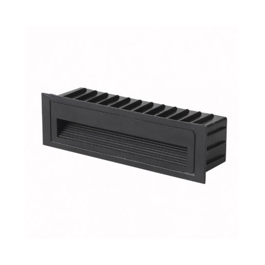 BALIZADOR DE EMBUTIR LED LINDER EXTERNO 3000K 6W BIVOLT 6,3X21X5CM ALUMÍNIO PRETO | NORDECOR 2462