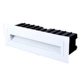 BALIZADOR DE EMBUTIR LED LINDER EXTERNO 3000K 6W BIVOLT 6,3X21X5CM BRANCO | NORDECOR 2022