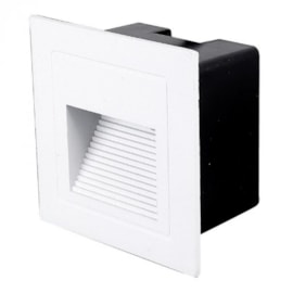 BALIZADOR DE EMBUTIR LED LINDER QUADRADO EXTERNO 3000K 3W BIVOLT 8,5X8,5X5CM ALUMÍNIO BRANCO | NORDECOR 2020