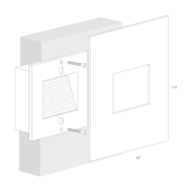 BALIZADOR DE EMBUTIR LED QUADRATO INTERNO 1,5W ALUMÍNIO | MISTERLED SLED6067RV