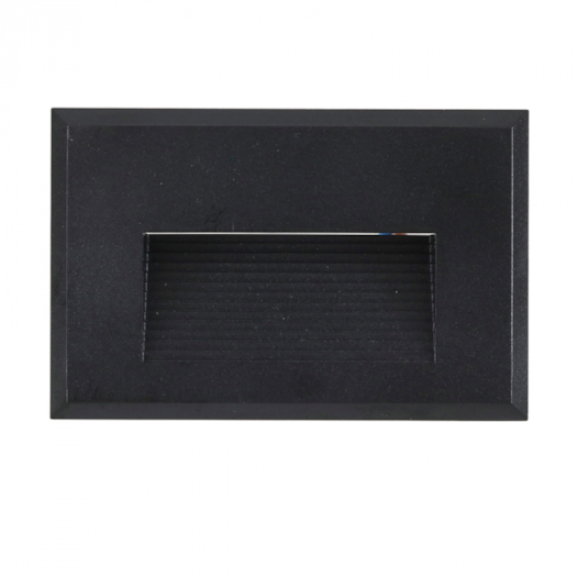 BALIZADOR DE EMBUTIR LED TOVI EXTERNO 3000K 2W BIVOLT 7,5X11,5X2,3CM PRETO | GAYA 3195 BALIZADOR DE EMBUTIR LED TOVI EXTERNO 3000K 2W BIVOLT 7,5X11,5X2,3CM PRETO | GAYA 3195