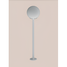 BALIZADOR DE JARDIM COM GLOBINHO TIPO POSTE 8X8X20CM 1X HALOPIN G9 | BELLUCE G1623