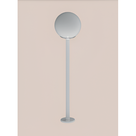 BALIZADOR DE JARDIM COM GLOBINHO TIPO POSTE 8X8X40CM 1X HALOPIN G9 | BELLUCE G1643