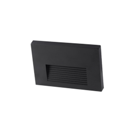 BALIZADOR DE SOBREPOR LED MAJA RETANGULAR 3000K 2W BIVOLT PRETO | NORDECOR 2709