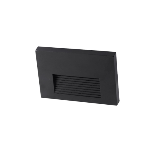BALIZADOR DE SOBREPOR LED MAJA RETANGULAR 3000K 2W BIVOLT PRETO | NORDECOR 2709