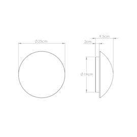 BALIZADOR DE SOLO CHÃO LED TARTARUGA EXTERNO 3000K 20W BIVOLT Ø40CM CONCRETO | BELLA ITALIA BZ20401