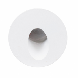 BALIZADOR DE SOLO REDONDO LED 1 FACHO EXTERNO 3000K 2W BIVOLT Ø4,8X6,15CM BRANCO | GAYA 9678 BALIZADOR DE SOLO REDONDO LED 1 FACHO EXTERNO 3000K 2W BIVOLT Ø4,8X6,15CM BRANCO | GAYA 9678