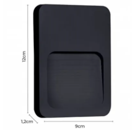 BALIZADOR LED DONNI SOBREPOR IP20 2W 3000K PRETO | NORDECOR 2028