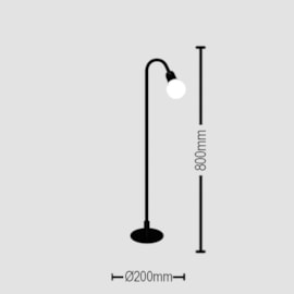 BALIZADOR RETRÔ GLOBE BASE METAL/VIDRO Ø200MM 1L | TKS 1373 BALIZADOR RETRÔ GLOBE BASE METAL/VIDRO Ø200MM 1L | TKS 1373