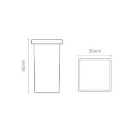 BALIZADOR SOFT QUADRADO INOX 2W 2700K | ROMALUX 10092