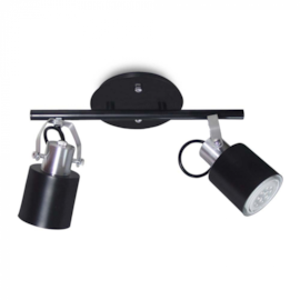 BASE TRILHO COM SPOTS FLEX COM TRILHO 30CM ALUMÍNIO | SPOTLINE 418/2B BASE TRILHO COM SPOTS FLEX COM TRILHO 30CM ALUMÍNIO | SPOTLINE 418/2B