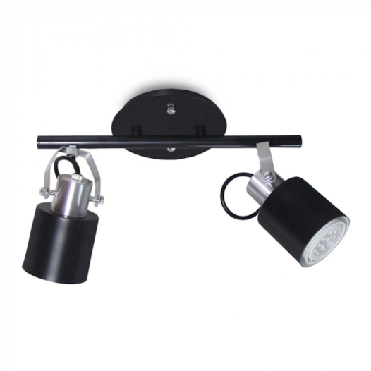 BASE TRILHO COM SPOTS FLEX COM TRILHO 30CM ALUMÍNIO | SPOTLINE 418/2B BASE TRILHO COM SPOTS FLEX COM TRILHO 30CM ALUMÍNIO | SPOTLINE 418/2B