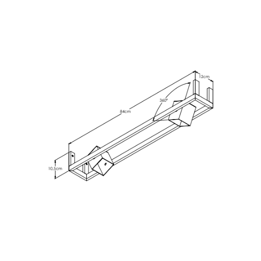 BLOCK PLAFON 84X12CM BIVOLT 2X AR70 | BELLA ITALIA PL10503