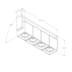 BLOCK PLAFON BIVOLT 37X7X14CM 4X AR70 | BELLA ITALIA PL10508