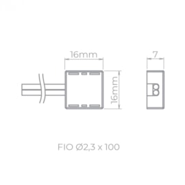 CONECTOR 2 FIOS P/ FITA LED 10MM | STELLA STH6873