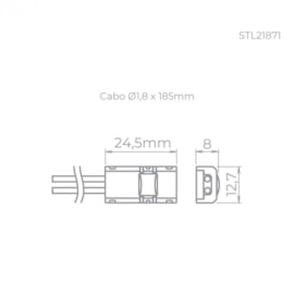 CONECTOR 2 FIOS PARA FITA 8MM | STELLA STL21871 CONECTOR 2 FIOS PARA FITA 8MM | STELLA STL21871