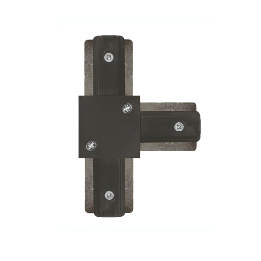 CONECTOR DE METAL EM T PARA TRILHO ELETRIFICADO 10,62X7,06CM ALUMÍNIO E PLÁSTICO PRETO | STIDIOLUCE QCN908-PT CONECTOR DE METAL EM T PARA TRILHO ELETRIFICADO 10,62X7,06CM ALUMÍNIO E PLÁSTICO PRETO | STIDIOLUCE QCN908-PT