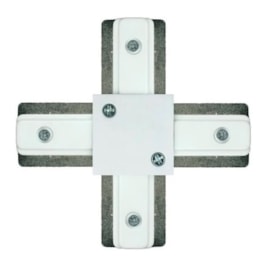 CONECTOR DE METAL EM X PARA TRILHO ELETRIFICADO 10,62X10,62CM ALUMÍNIO E PLÁSTICO BRANCO | STIDIOLUCE QCN909-BR CONECTOR DE METAL EM X PARA TRILHO ELETRIFICADO 10,62X10,62CM ALUMÍNIO E PLÁSTICO BRANCO | STIDIOLUCE QCN909-BR