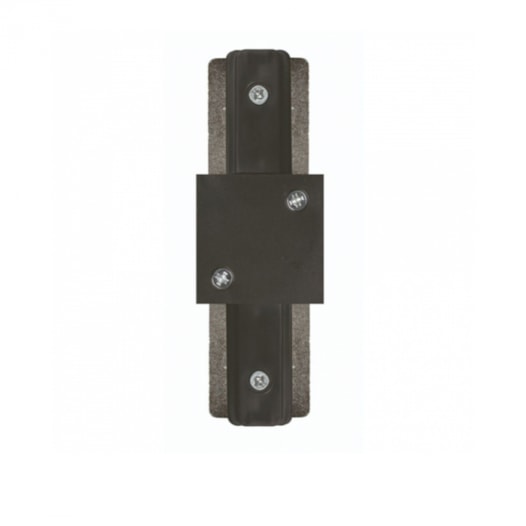 CONECTOR DE METAL RETO PARA TRILHO ELETRIFICADO 8X3,44CM ALUMÍNIO E PLÁSTICO PRETO | STIDIOLUCE WHITE QCN906-PT