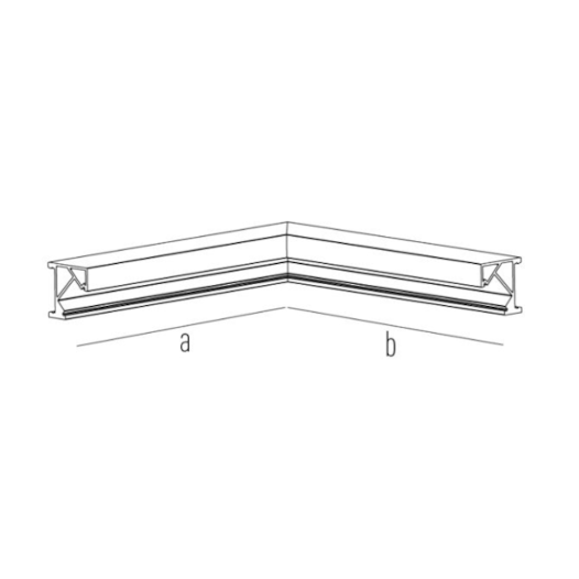 CONECTOR PARA PERFIL DE SOBREPOR SIMPLE WAY W15 L PAREDE POSITIVO ALUMÍNIO E ACRÍLICO | INTERLIGHT W15C.9375