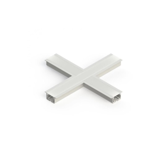 CONECTOR PARA PERFIL DE SOBREPOR X AÇO BRANCO | PIX ILUMINAÇÃO 36506492