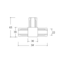 CONECTOR PARA TRILHO DE SOBREPOR T ABS BRANCO | SKYLIGHT SKY-003BR CONECTOR PARA TRILHO DE SOBREPOR T ABS BRANCO | SKYLIGHT SKY-003BR