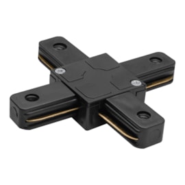 CONECTOR PARA TRILHO X PRETO | PIX ILUMINAÇÃO 36507243