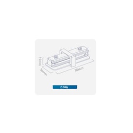 CONECTOR RETO PARA TRILHO SOPREBOR BRANCO | PIX 36506061