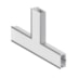 CONECTOR T HORIZONTAL 200X200MM P/ PERFIL DE LED EMBUTIR 80MM | BELLUCE BLL23