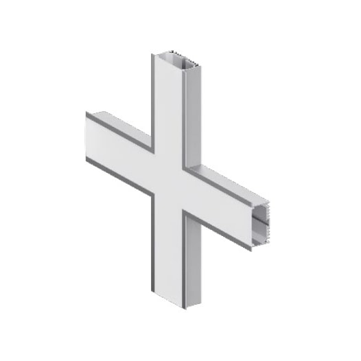 CONECTOR X HORIZONTAL 200X200MM P/ PERFIL DE LED EMBUTIR 80MM | BELLUCE BLL24