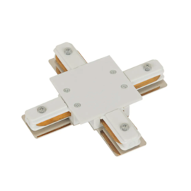 CONECTOR X PARA TRILHO DE EMBUTIR BRANCO | BELLA ILUMINAÇÃO DL160XW