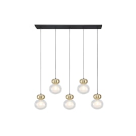 CONJUNTO DE PENDENTES GUARANA 25,7X113X16CM METAL E VIDRO BRONZE, PRETO E TRANSPARENTE | BELLA ILUMINAÇÃO HC007L CONJUNTO DE PENDENTES GUARANA 25,7X113X16CM METAL E VIDRO BRONZE, PRETO E TRANSPARENTE | BELLA ILUMINAÇÃO HC007L